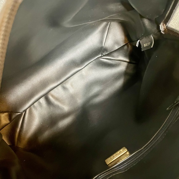 Bally Gray Woven Leather & Suede Vintage Intrecciato Double Strap Shoulder Bag - Picture 10 of 14